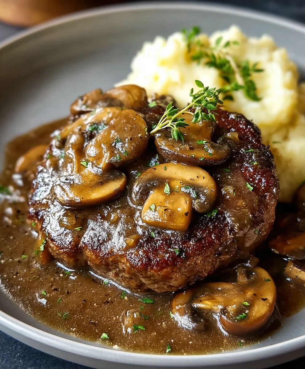 Bobby Flay Salisbury Steak Mushroom Gravy