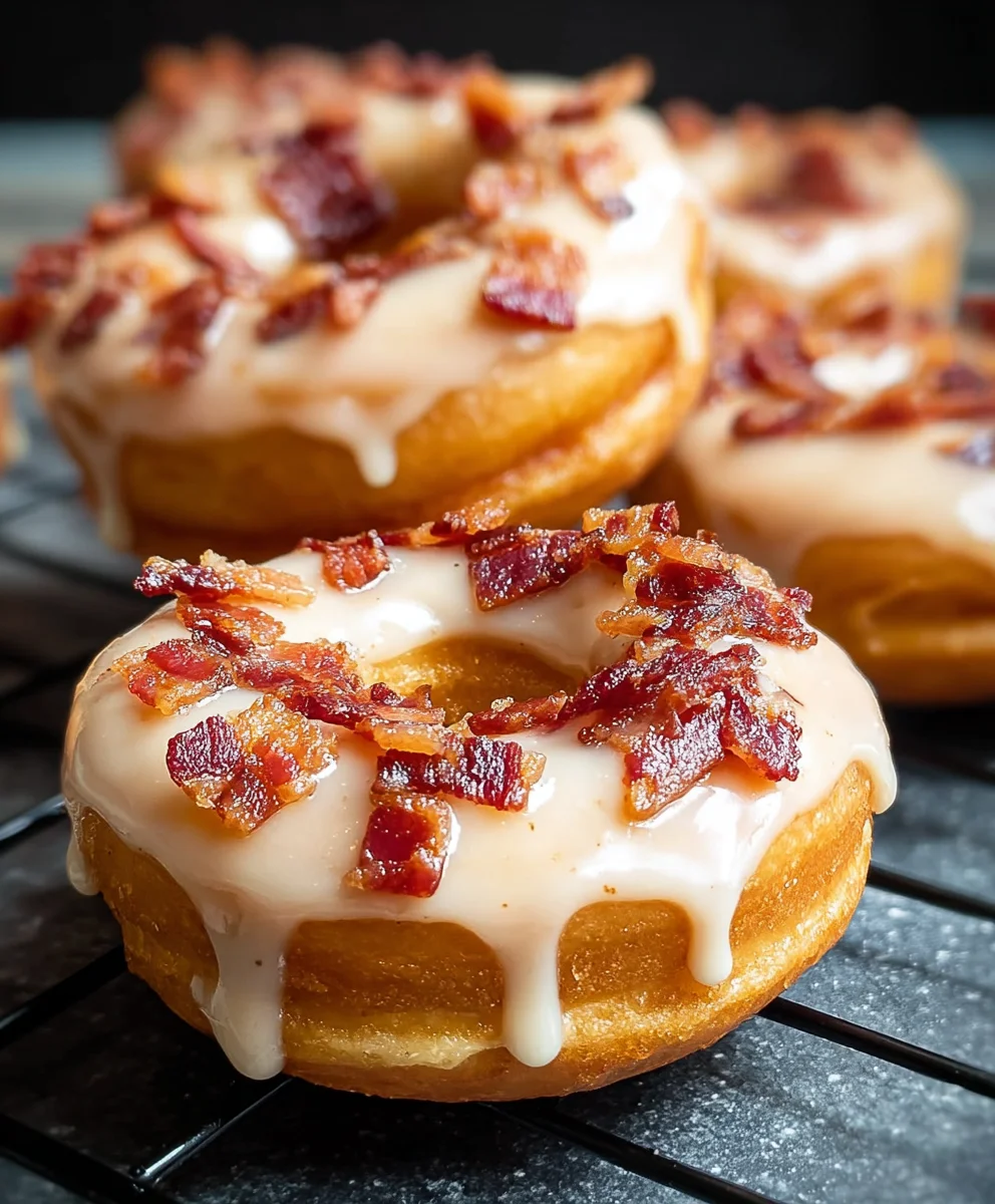 Maple Beef Beef Bacon Doughnuts-Savory Sweet Treat