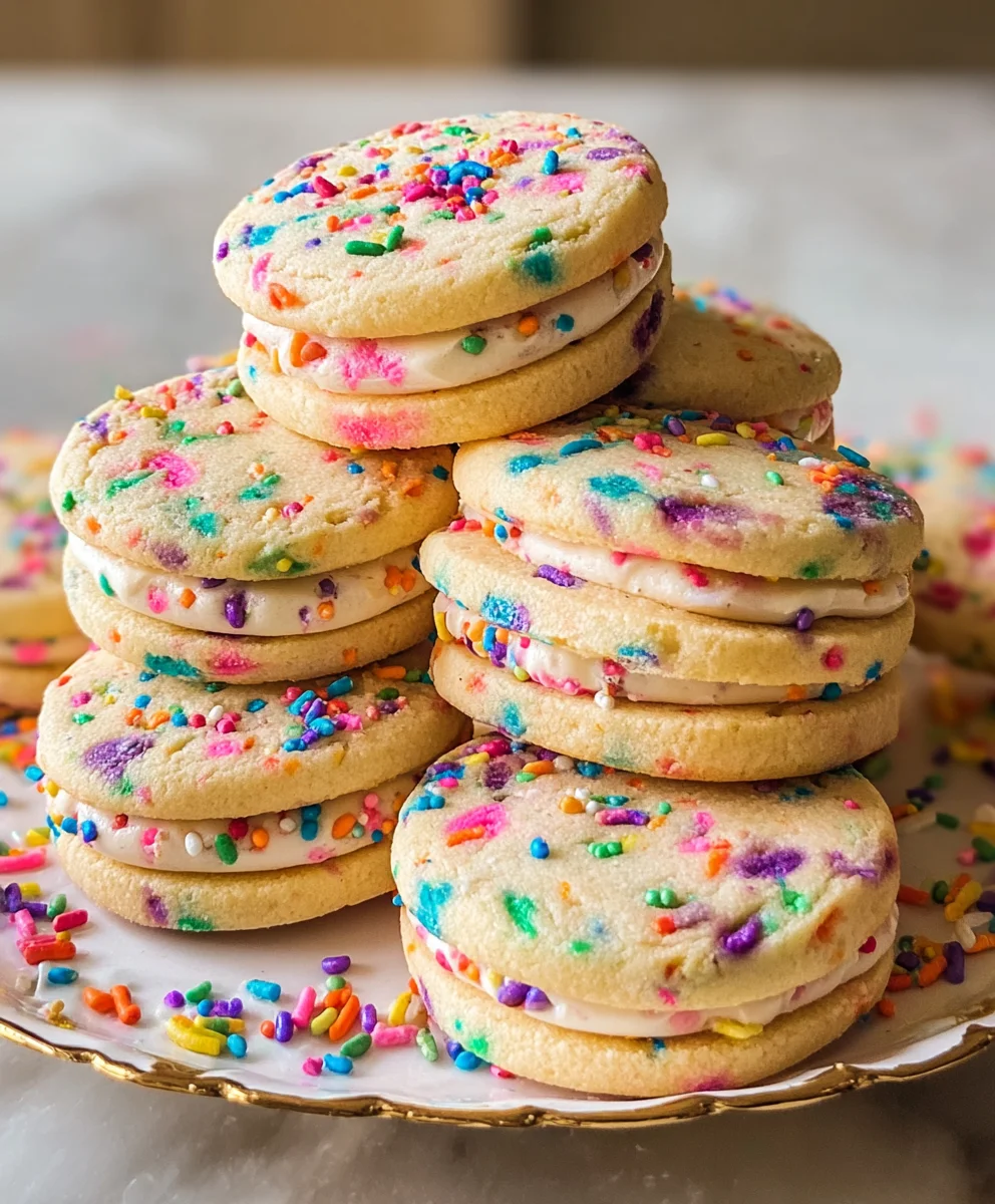 Funfetti Sandwich Cookies- Easy & Delicious Treat