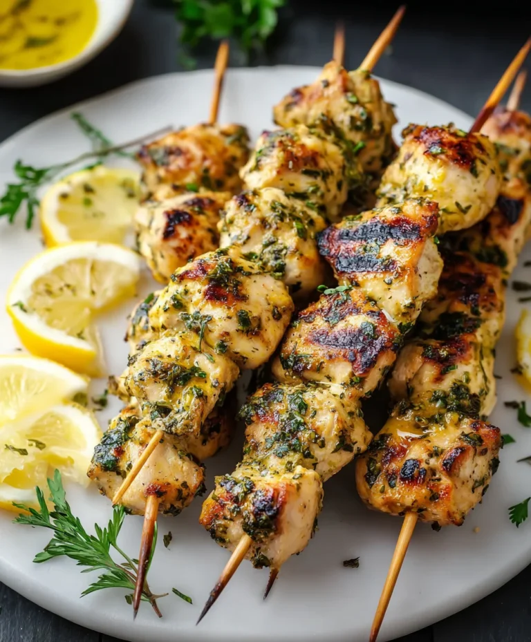 Lemon Herb Beef Skewers – Easy Grilled Delight