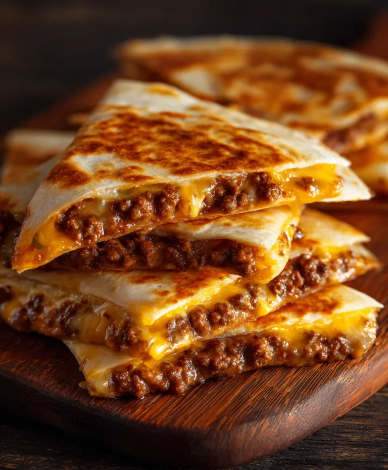 Easy Cheesy Ground Beef Quesadillas Recipe