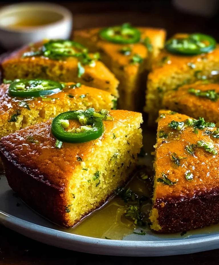 Spicy Jalapeño Cornbread with Lime Honey Glaze