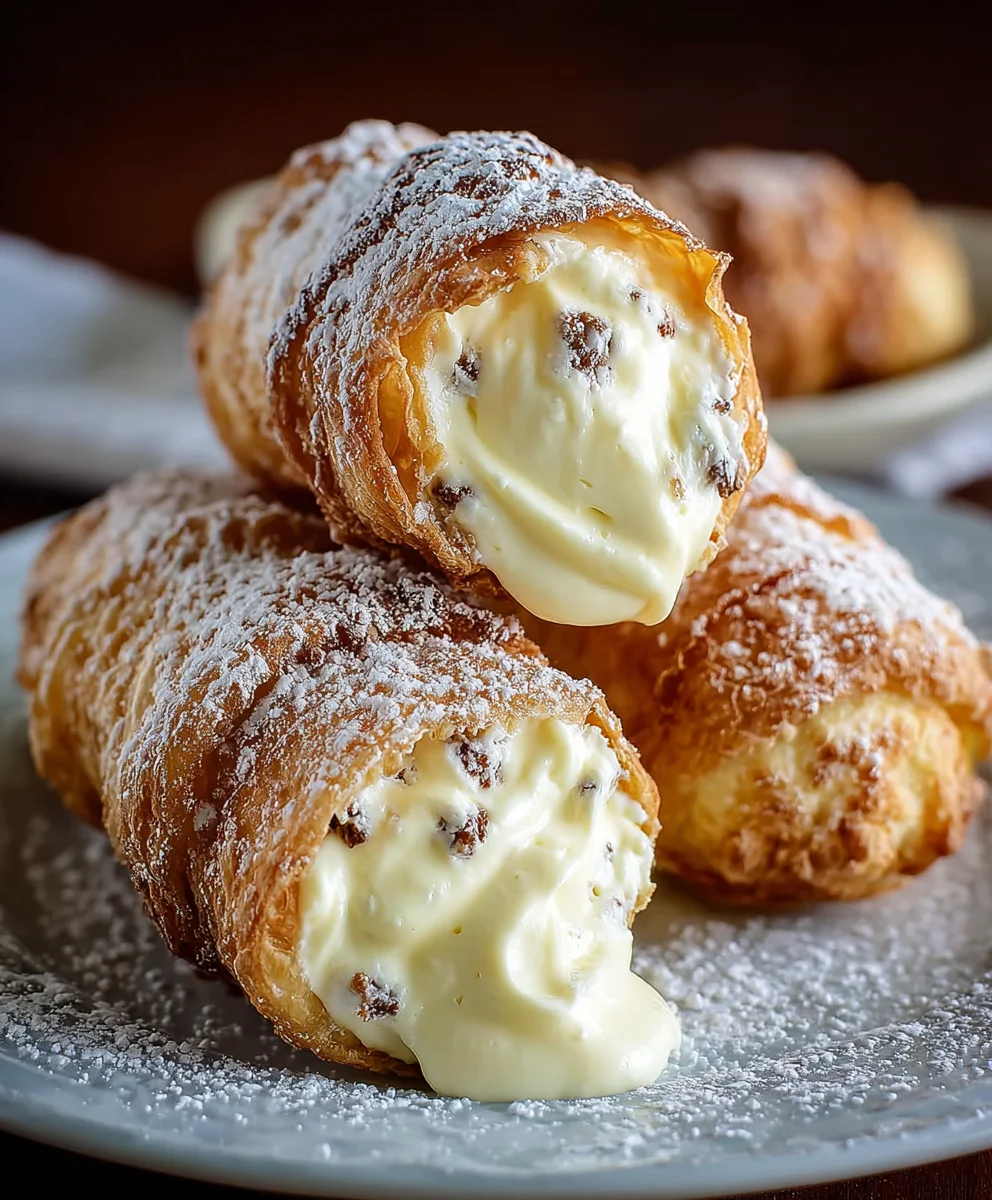 Easy Italian Cream Stuffed Cannoncini Recipe