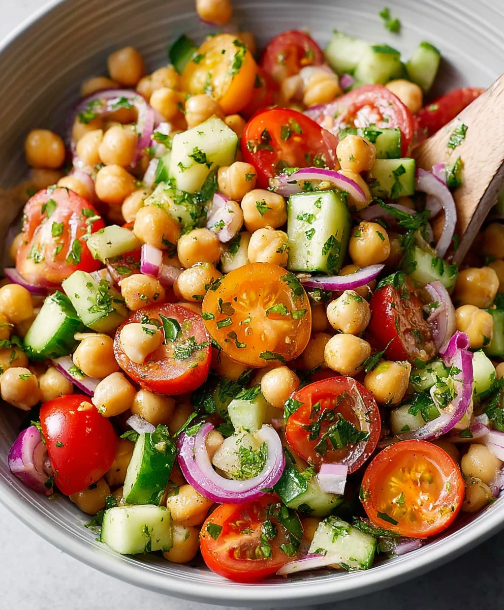 Easy Chickpea Salad - Delicious & Healthy Lunch