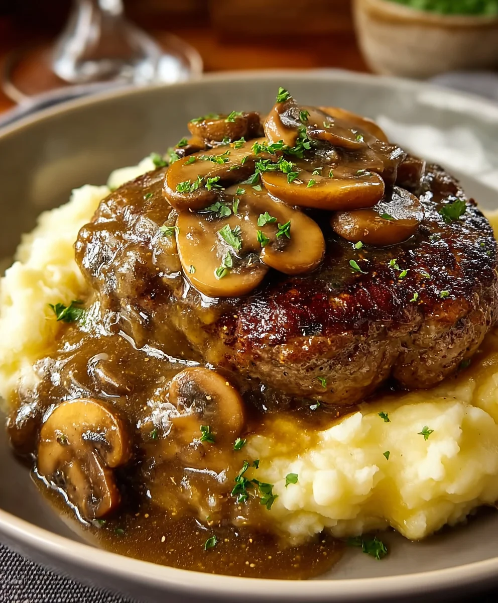 Bobby Flay Salisbury Steak Mushroom Gravy