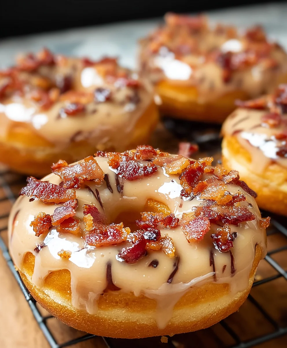 Maple Beef Beef Bacon Doughnuts-Savory Sweet Treat