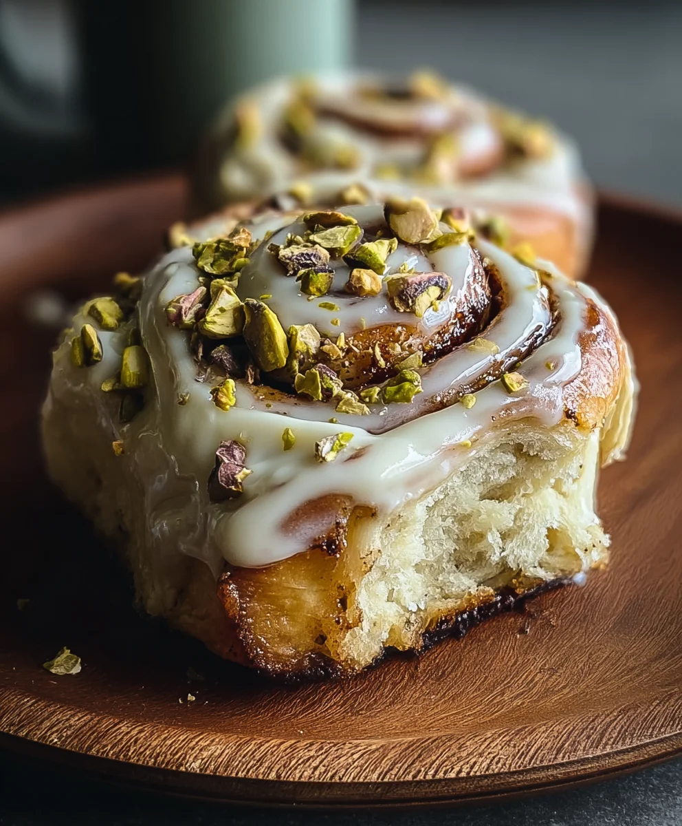 Pistachio Cream Cinnamon Rolls-Small Batch Deliciousness