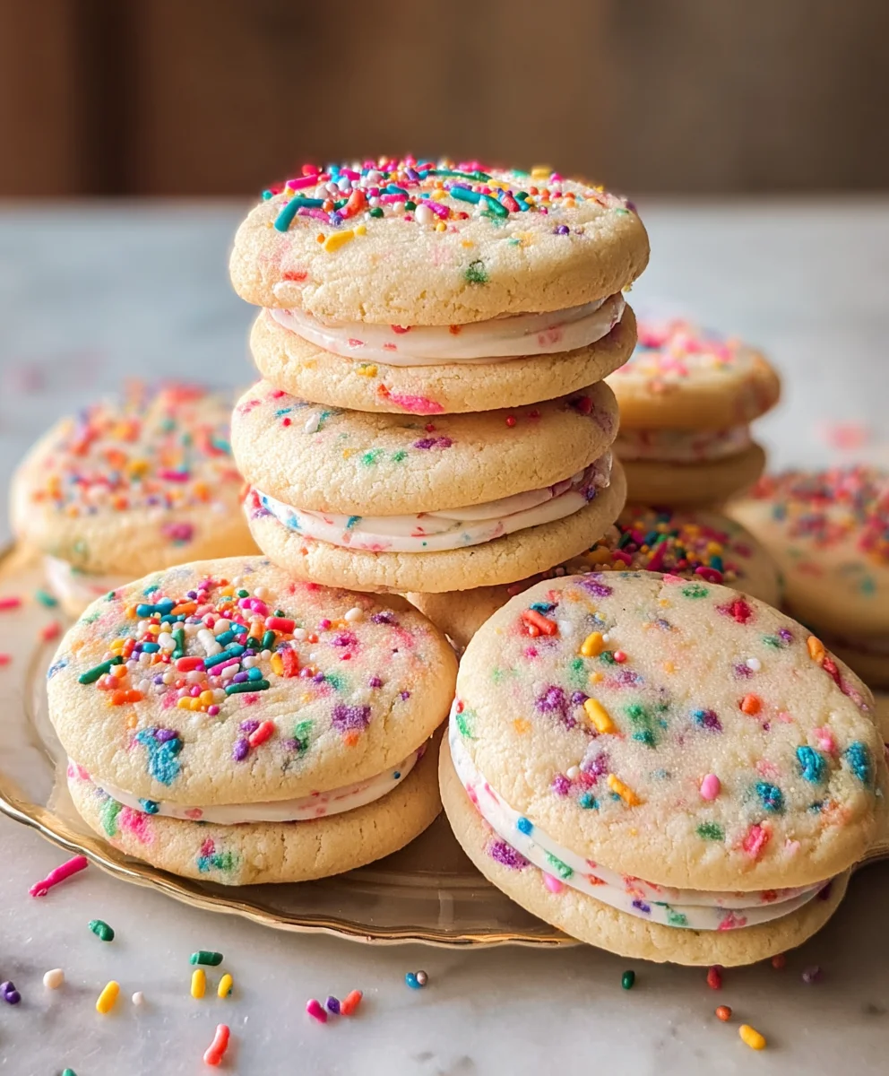 Funfetti Sandwich Cookies- Easy & Delicious Treat