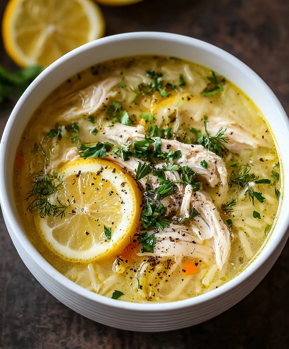 Authentic Greek Lemon Chicken Soup Recipe-Flavorful & Easy
