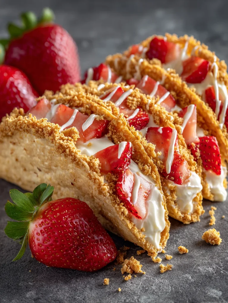 Strawberry Crunch Cheesecake Tacos-Sweet Treat