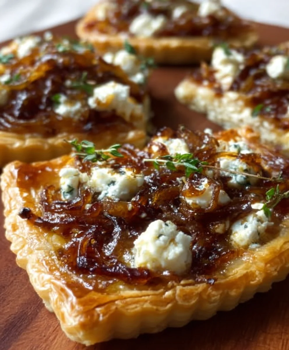 Caramelized Onion Goat Cheese Tarts Easy Recipe