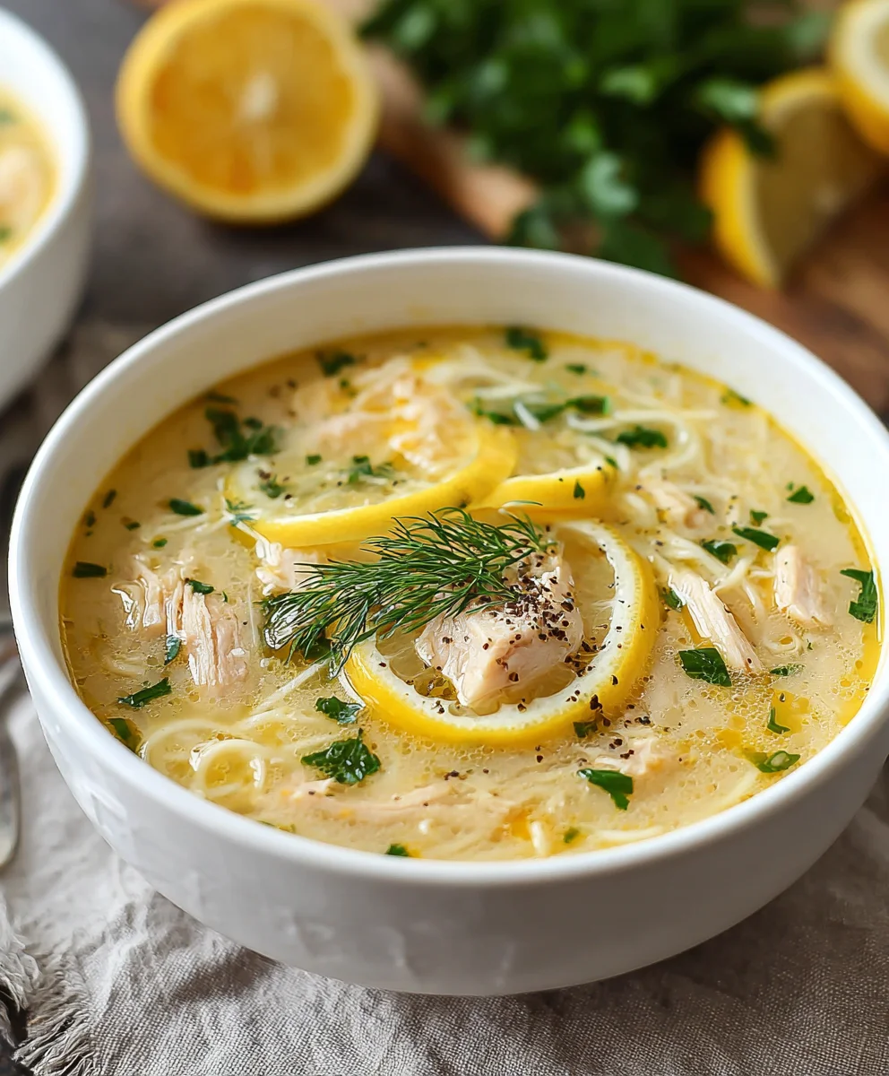 Authentic Greek Lemon Chicken Soup Recipe-Flavorful & Easy