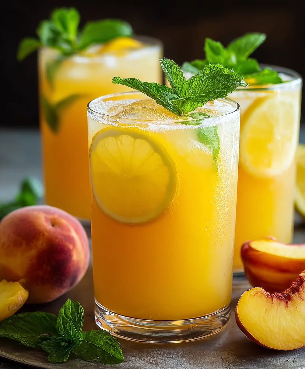 Refreshing Peach Lemonade - Easy Summer Drink