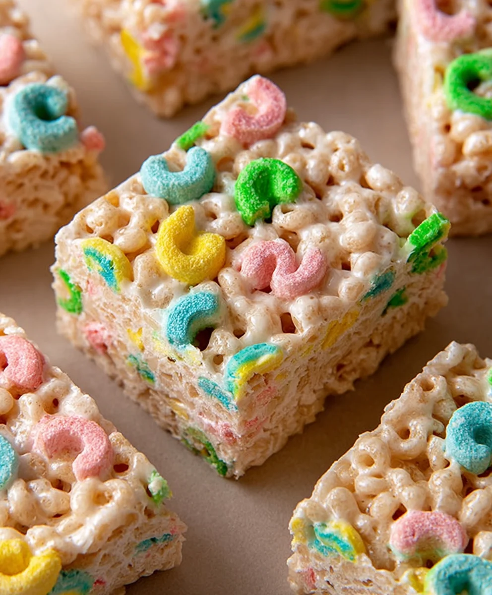 Lucky Charms Rice Krispie Treats-Magical Dessert