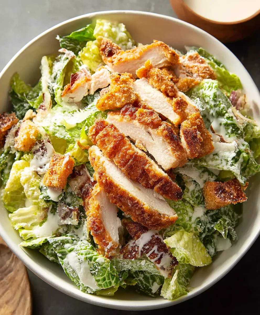 Crispy Chicken Caesar Salad - Delicious & Easy Recipe