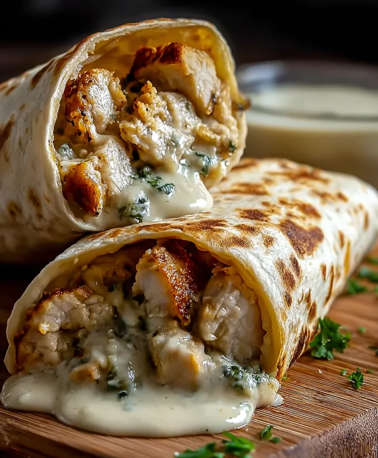 Cheesy Garlic Chicken Wraps Easy Dinner Recipe
