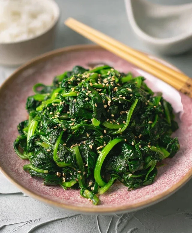 Korean Spinach Side Dish (Sigeumchi Namul)