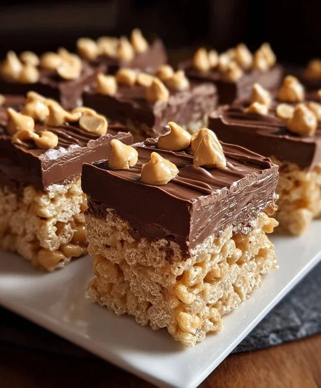 Chocolate Peanut Butter Rice Krispie Squares