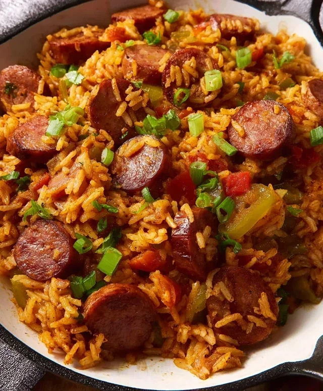 Cajun Sausage and Rice Skillet