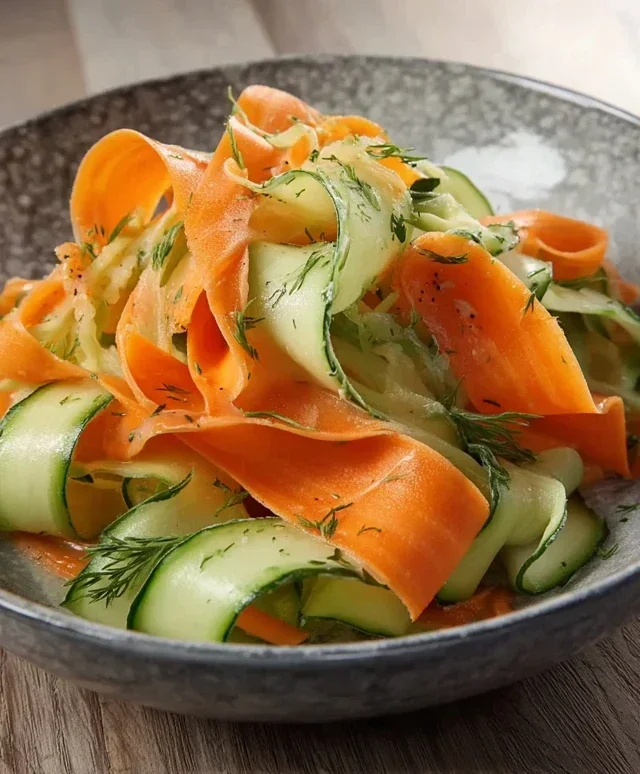 Carrot and Cucumber Ribbon Salad