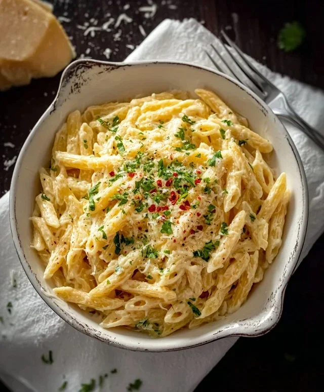 One Pot Creamy Garlic Pasta (Just 20 Minutes!)