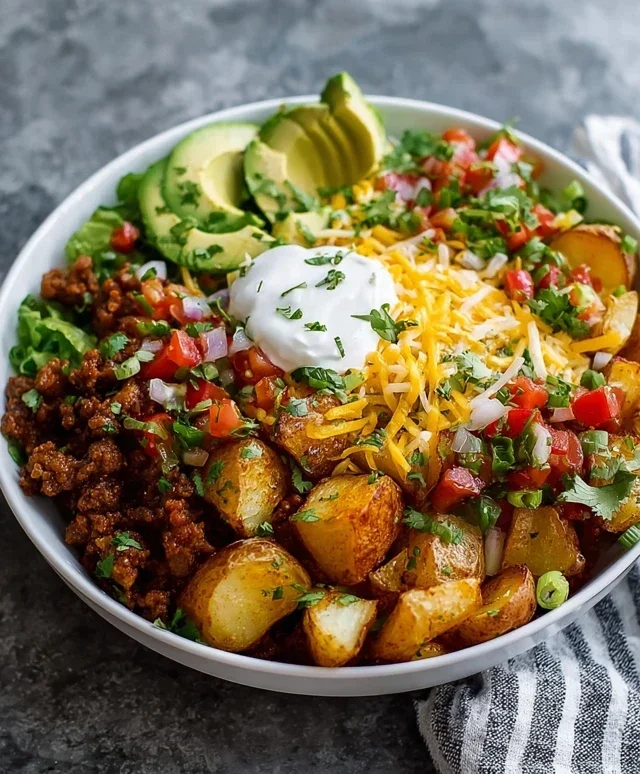 Loaded Potato Taco Bowl