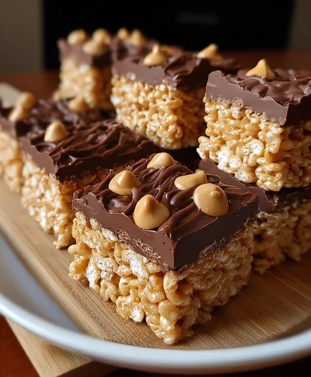 Chocolate Peanut Butter Rice Krispie Squares