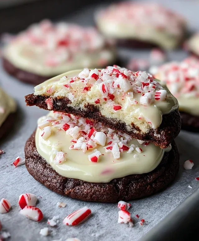 White Chocolate Peppermint Bark Cookies