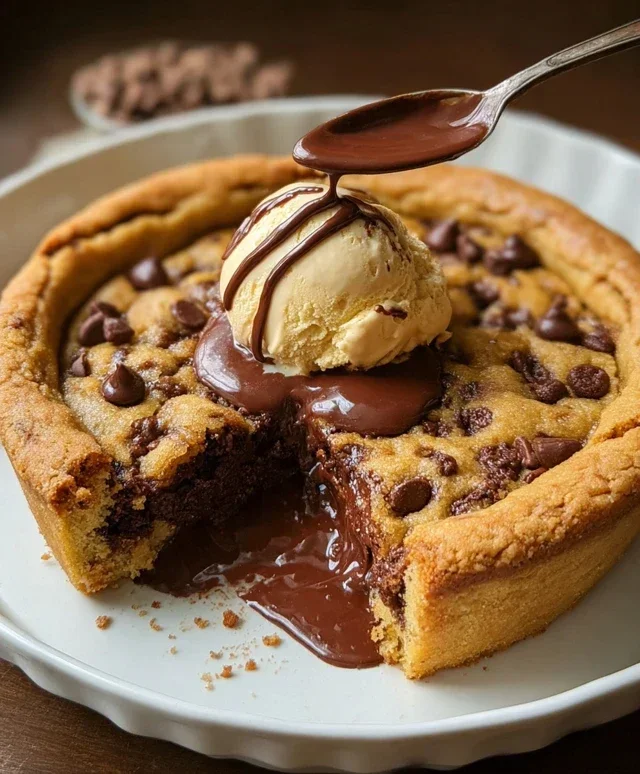 Deep Dish Nutella Cookie Pie