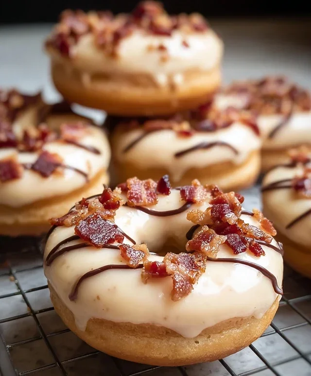 Maple Beef Beef Bacon Doughnuts