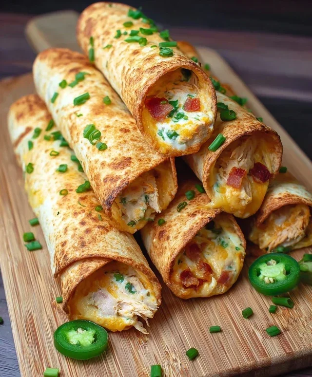 Jalapeno Popper Chicken Taquitos