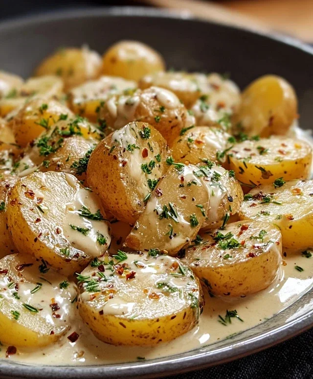 Creamy Garlic Sauce Potatoes
