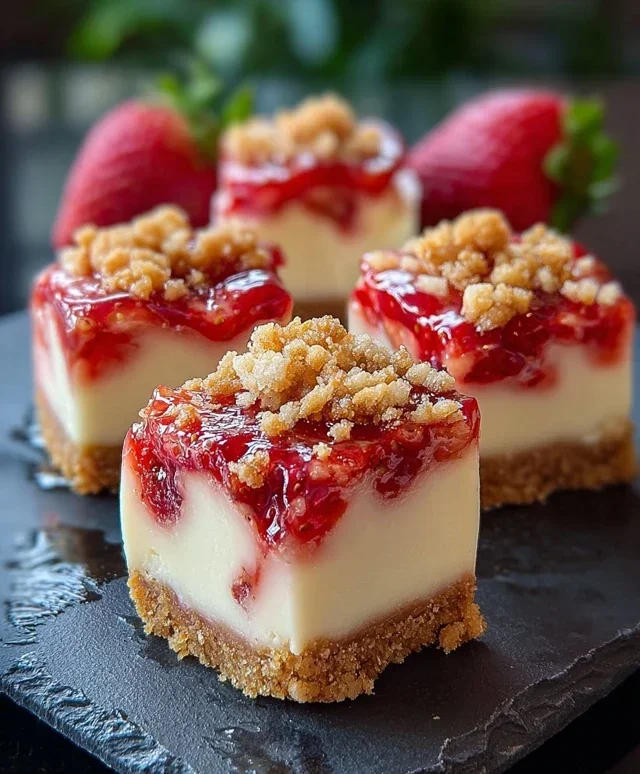 Strawberry Crunch Cheesecake Bites