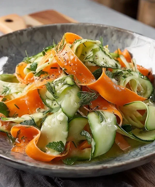 Carrot and Cucumber Ribbon Salad