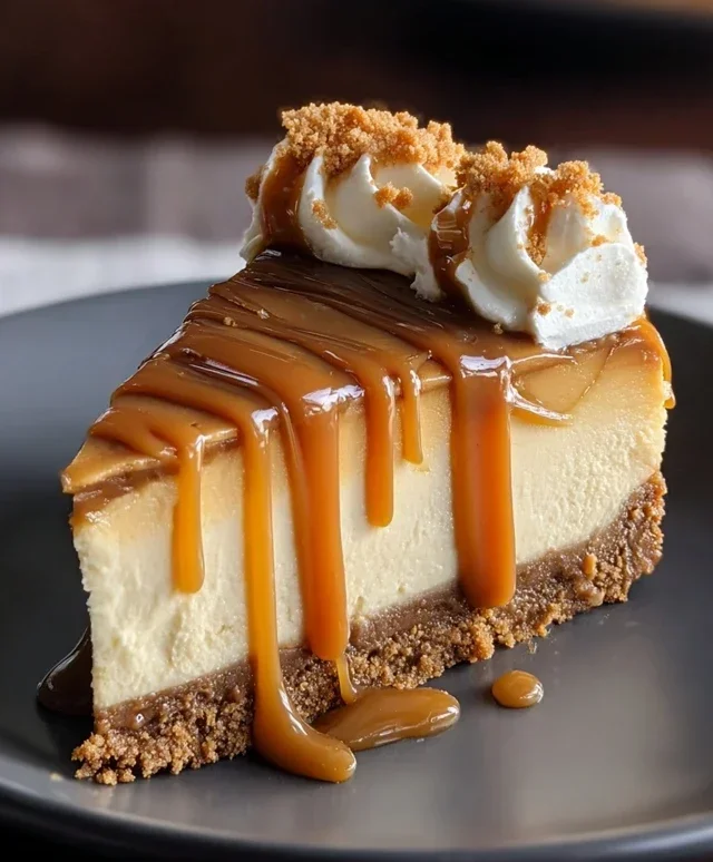Cookie Butter Caramel Cheesecake