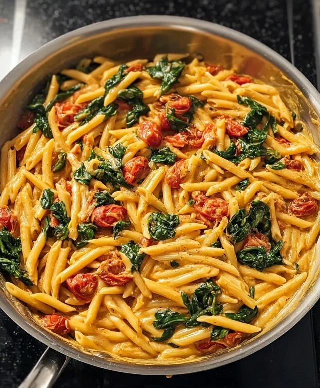 One-Pot Spinach Tomato Pasta