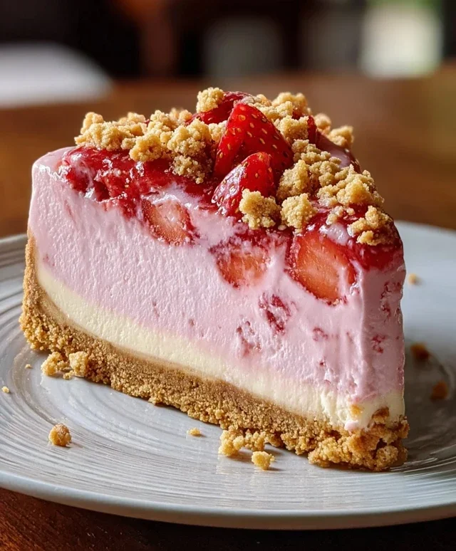 Strawberry Crunch Pink Cheesecake