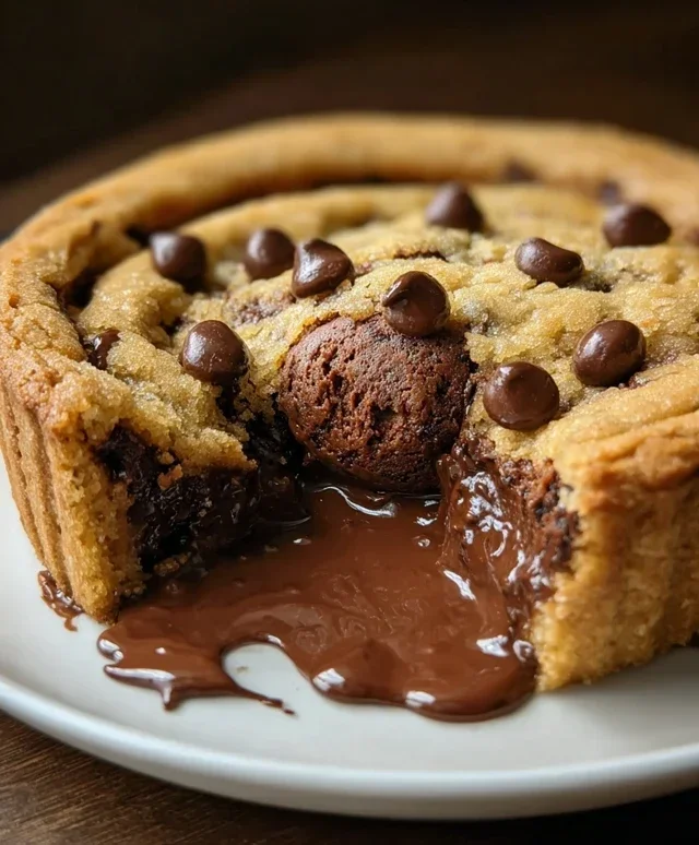 Deep Dish Nutella Cookie Pie