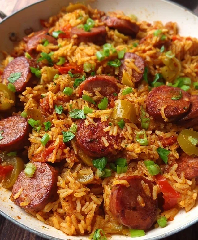 Cajun Sausage and Rice Skillet