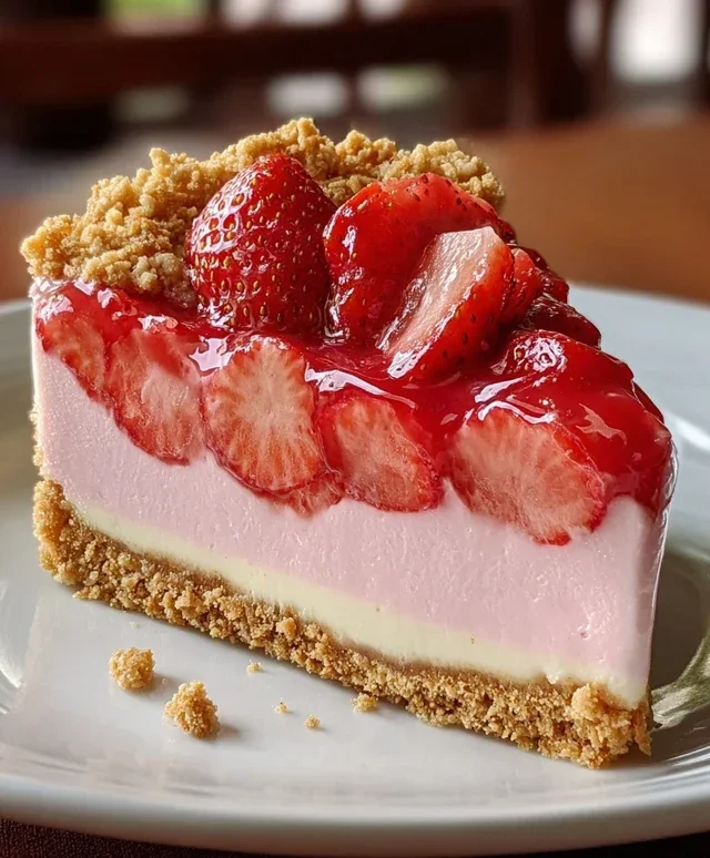 Strawberry Crunch Pink Cheesecake
