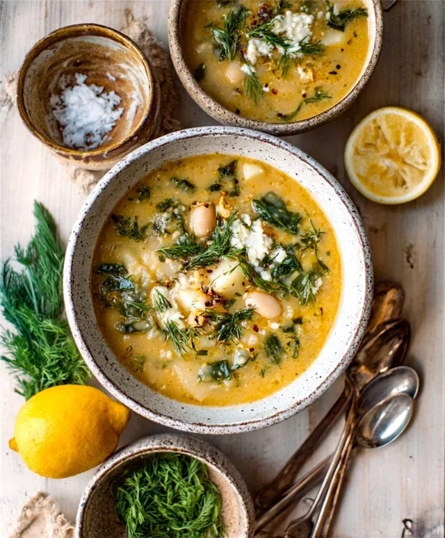 Lemon-Dill White Bean & Potato Soup
