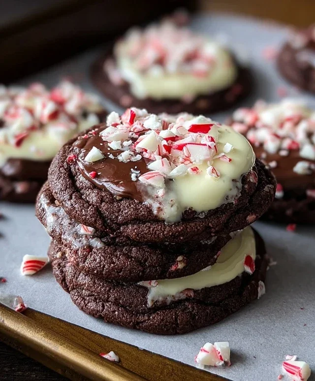 White Chocolate Peppermint Bark Cookies