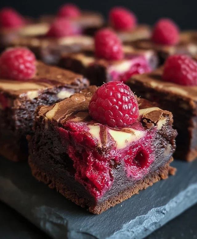 Raspberry Swirl Brownies