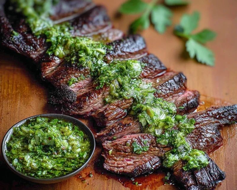 Skirt Steak Marinade Recipe with Chimichurri Recipe