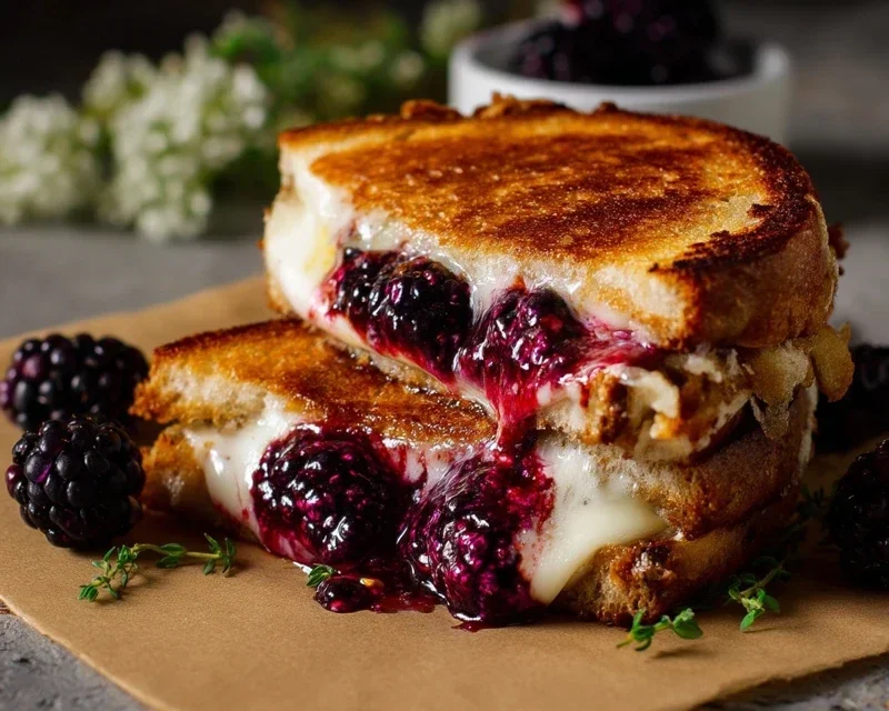 Blackberry Balsamic and Brie Grilled Cheese
