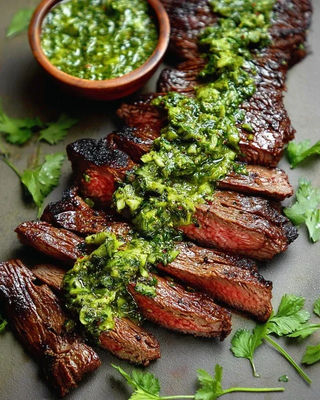 Skirt Steak Marinade Recipe with Chimichurri Recipe