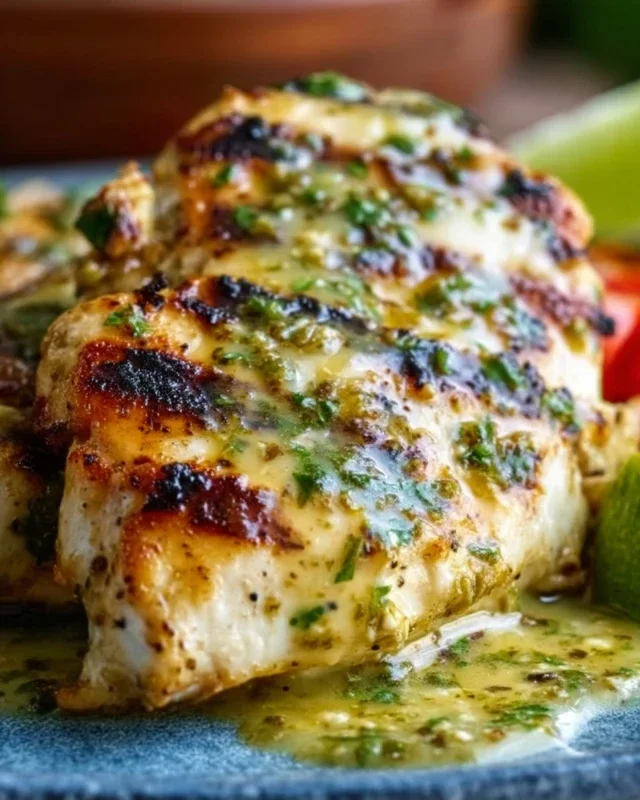 Grilled Salsa Verde Chicken with Pepper Jack