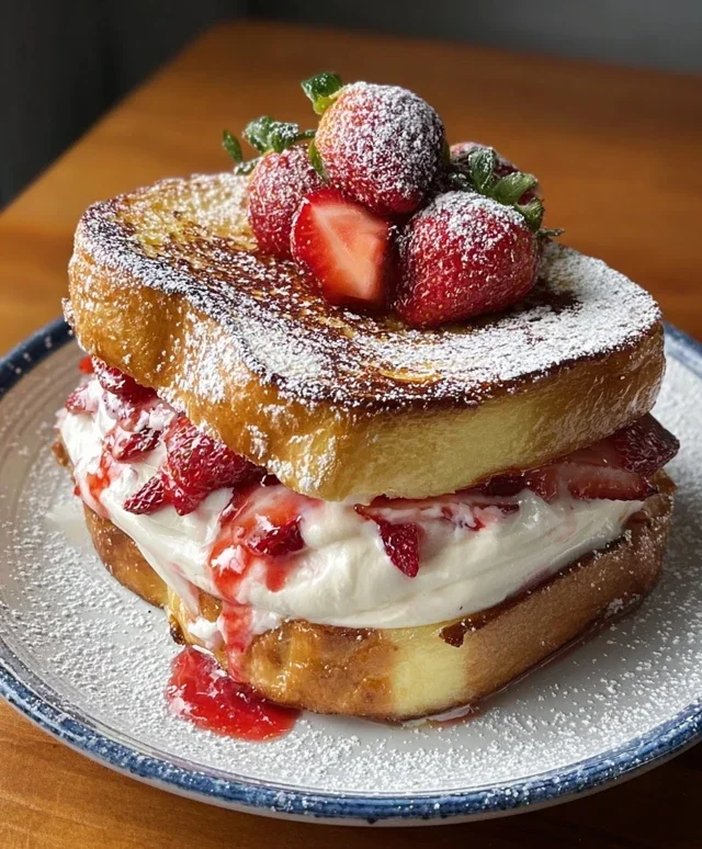 Strawberry Cream Cheese Stuffed French Toast