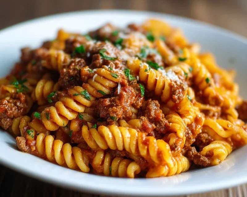 Beef Pasta in Tomato Sauce {Beef Ragu Pasta}