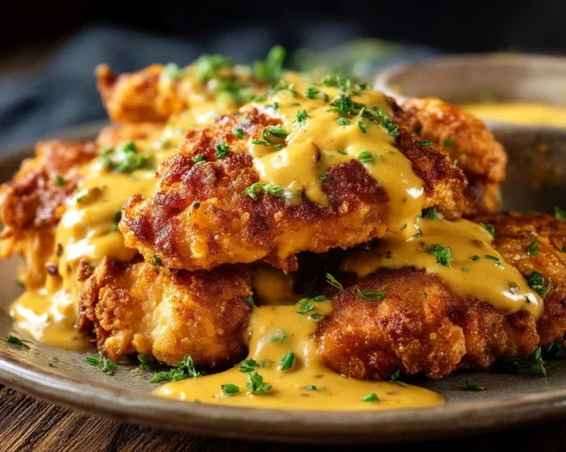 Pretzel Chicken with Mustard-Cheddar Sauce: An Amazing Ultimate Recipe